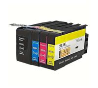 953XL Ink Cartridges 4-Pack, Compatible with HP, 7740 8210 8710 | 8720 8725 8740, BK 55ml, C M Y 25ml, Black Cyan Magenta Yellow