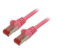 Goobay 95495 CAT 6 Patch Cable, S/FTP (PiMF), Magenta, 2 m Length