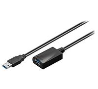 95727 cable USB 3.0 USB A female, USB A male 5m black 5Gbps Goobay
