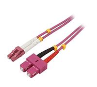 Goobay 95945 Optical Fibre Cable, Multimode (OM4), Violett, 3 m Length