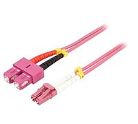 95948 Fibre Optic Patch Cable OM4 LC/UPC,SC/UPC 10m 50/125um LSZH Grey GOOBAY