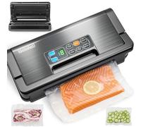95Kpa Powerful Pro Vacuum Sealer 10-IN-1 with Easy-Lock Handle, Double Heat Seal & Double Pump, Food Vacuum Sealing Machine with Bags Storage