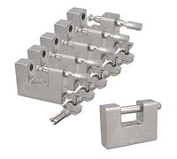 95mm Heavy Duty Padlock Lock for Steel Shutters Warehouse Containers 5 Keys 6pk