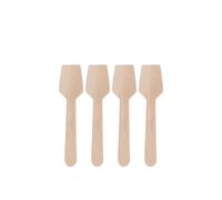 95mm Wooden Spade Spoons - 10,000 Pack | Bulk Biodegradable Birchwood Spoons for Ice Cream & Desserts | Eco-Friendly Utensils for Commercial Use & Sampling