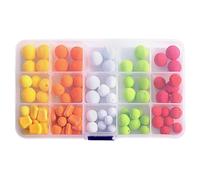 95pcs Carp Fishing Floating Pellets Baits Balls Beads Feeder Artificial Lures with Storage Box