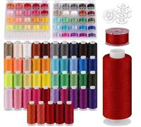95Pcs Professional Sewing Thread Bobbins Kit, 45 Colors 400 Yards Thread for Sewing Machine & Hand, AAA-Grade Polyester Threads with Prewound Bobbin, Easy to Find the End