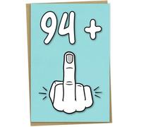 95th Birthday Card, 94 + 1, Funny Birthday Card for 95 Year Old Women or Men, A5