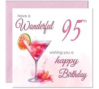 95th Birthday Card for Women - Ladies Elegant Birthday Cards for 95 year old woman Ninety Five, Ninety Fifth Mum Sister Grandma Aunt Niece Nanny for her Mother Wife Girlfriend