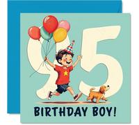 95th Birthday Cards for Men - Balloon Boy - Happy Birthday Card for 95 Year Old Man Uncle in Law Uncle Step Dad Husband, 145mm Bday Greeting Cards