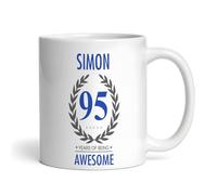 95th Birthday Gift For Man Blue Male Mens 95th Birthday Present Personalised Mug | 95th Birthday Gifts | Gift For 95 Year old | 95th Birthday Gift For Him For Her For Male or Female 95th Birthday Mug