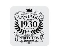 95th Birthday Gift for Men Vintage 1930 Aged to Perfection Printed Coaster Present for 95 Year Old Etched Printed Placemat (Printed Coaster)