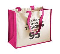 95th Birthday, Gift, Keepsake, Funny Gift, Gifts For Women, Novelty Gift, Ladies Gifts, Female Birthday Gift, Looking Good Gift, Ladies, Shopping Bag, Present, Tote Bag, Gift Idea (Pink)