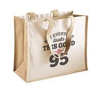 95th Birthday, Gift, Keepsake, Funny Gift, Gifts For Women, Novelty Gift, Ladies Gifts, Female Birthday Gift, Looking Good Gift, Ladies, Shopping Bag, Present, Tote Bag, Gift Idea (Natural)