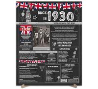 95th Birthday Party Gifts - 95 Years Old Anniversary Poster for Men or Women. Back In 1930 Party Supplies. Birthday or Wedding Gift Ideas for Home Wall Decorations. Born 95 Years ago Size A3