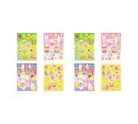96 / 144Pcs Bunnies Eggs Decorative Sticker Wrapping Label for Scrapbooking Planner Journal Wrapping Seal Envelope Card Planner Sticker