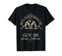 96.4% Silverback Gorilla, Gym Apparel, Body Building, Strong Value Graphic T-Shirt, Men, Black, XL