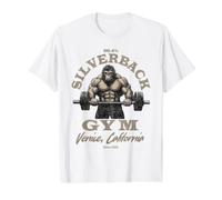 96.4% Silverback Gorilla, Gym Apparel, Body Building, Strong Value Graphic T-Shirt, Men, White, M