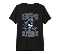 96.4% Silverback Gym Apparel, Body Building, Strongman, 964 Premium T-Shirt