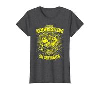 96.4% Silverback Gym Apparel, Body Building, Strongman, Arm T-Shirt, Women, Dark Heather Grey, Medium