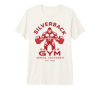 96.4% Silverback Gym Apparel, Venice Beach Fitness, Red Premium T-Shirt