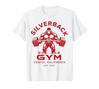 96.4% Silverback Gym Apparel, Venice Beach Fitness, Red Value Graphic T-Shirt
