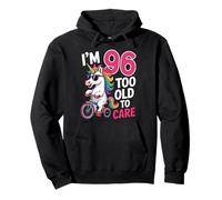 96 Birthday 96 Years Old 96th Men Women Unicorn Funny Pullover Hoodie