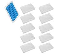 96 Clear Polystyrene Well Tissue Culture Plate with Lid, Suitable for Laboratory and Teaching (Flat Bottom)