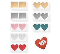 96 DIY Scratch Cards, Message Box, Heart-Shaped Scratch Label, Pink, Silver, Gold, etc. Wedding, Confession, Gift Surprise Scratch Card