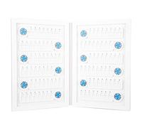 96 Grids Acrylic Nail Gel Polish Color Card Book, False Nail Display Board with Magnet, Large Capacity Nail Polish Color Display for Nail Salon and Home Use, Durable and Eco - Frie (White)