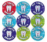 96 My Teeth Sparkle 30mm Reward Stickers + 60 Free Mini Smiles for Teachers Dentists