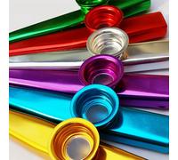 96-Pack Metal Kazoos with 96 Flute Diaphragms 6 Colors,for Ukulele
