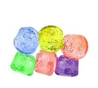 96 Pack of Roses Bright LED Ice Cubes Reusable Ice Cubes Whiskey Stones Fake Ice Cubes Liquid Activated Flashing Ice Cubes Water Sensor Light Up Cubes LED Light Bar Gin Ice Cubes Decorative Freezable