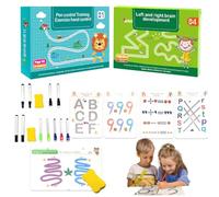 96 Pages Scribble Smart Workbook for Toddler, Pen Handwriting Control Training and Left Right Brain Development,Reusable Preschool Workbook,Practice Copybook