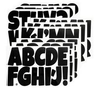 96 Pcs Cute Rounded Sticker Letters - Peel and Stick Alphabet Letter Stickers Decals for Mailbox Outdoor Scrapbooking DIY（3 Inch,Black