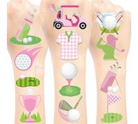 96 PCS Pink Golf Temporary Tattoos Stickers, Pink Golf Party Favors Birthday Party Decorations Supplies Let's Par-Tee Golf Theme Tattoos Gifts for Kids Girls Sports Golf Baby Shower, 16 Sheets