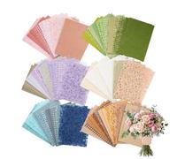 96 Pcs Scrapbook Paper Textured Handmade Paper and Mesh Fabric Assorted Set, 6 Pack Mixed Special Material Colored for Card Making, Embossed, DIY Junk Journals (4x6in)