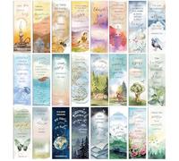 96 Pcs Spanish Bible Verse Christian Bookmarks, Watercolor Paper Book Marks with Inspirational Scriptures, Religious Page Markers for Reading Women Kids Bible Study Church School Office Supplies