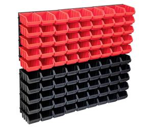 96 Piece Storage Bin Kit with Wall Panels Stacking Box Multi Colors vidaXL