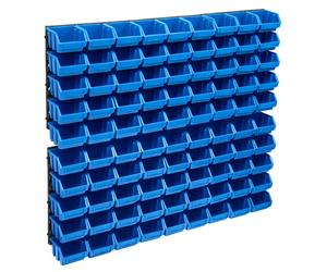 96 Piece Storage Bin Kit with Wall Panels Stacking Box Multi Colors vidaXL