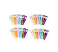 96 Pieces Plastic Kazoos 8 Colorful Kazoo Musical Instrument, Good for Guitar, Ukulele, Violin (96 Pieces)