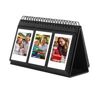 96 Pockets Desk Calendar Album for Fujifilm Instax Mini Camera, Polaroid Camera, for Instax Mini 11 90 70 9 8+ 8 LiPlay Camera, Polaroid Snap Z2300 Instant Cameras, for Home Office Desk Decor (Black)