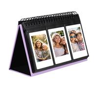 96 Pockets Desk Mini Photo Album for Fujifilm Instax Mini 12/11/9/40/EVO Instant Camera, Compatible with Polaroid Z2300/PIC-300P/Z2300/ Snap Film(Purple)