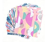 96 Sheets of Origami Paper, Craft Paper 15 x 15 cm, Origami Set, Single-Sided Square Craft Paper in 12 Pattern, Cardstock for Card Making, DIY, Decoration, Greeting Cards, Crafts (24 Sheets per Pack)