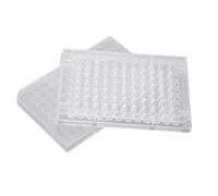 96 Well Tissue Culture Plate, 10pcs Cell Growth Culture Plate with Lid for Laboratory Biological Room (Flat Bottom)