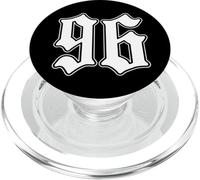 #96 White Number 96 Latino Sports Fan Team Cholo Easy PopSockets PopGrip for MagSafe