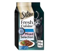 96 x 50g Sheba Fresh Cuisine Taste of Tokyo Cat Food Pouches Mixed Selection