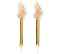 96 x Ice Fountain Candle Cake Topper Cake Candles, Cake Topper Decoration - Gold