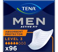96 x TENA Men Level 3 Active Fit Discreet Absorbent Protector|800 ml|6 Pck of 16