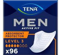 96 x TENA Men Level 3 Active Fit Discreet Absorbent Protector|6 Pack of 16