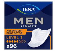 96 x TENA Men Level 3 Active Fit Discreet Absorbent Protector|800 ml|6 Pck of 16